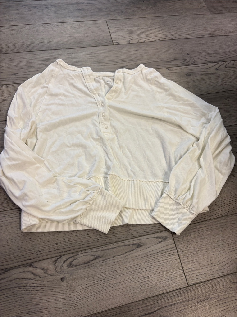 Aerie oversized  Henley Pullover Top Medium